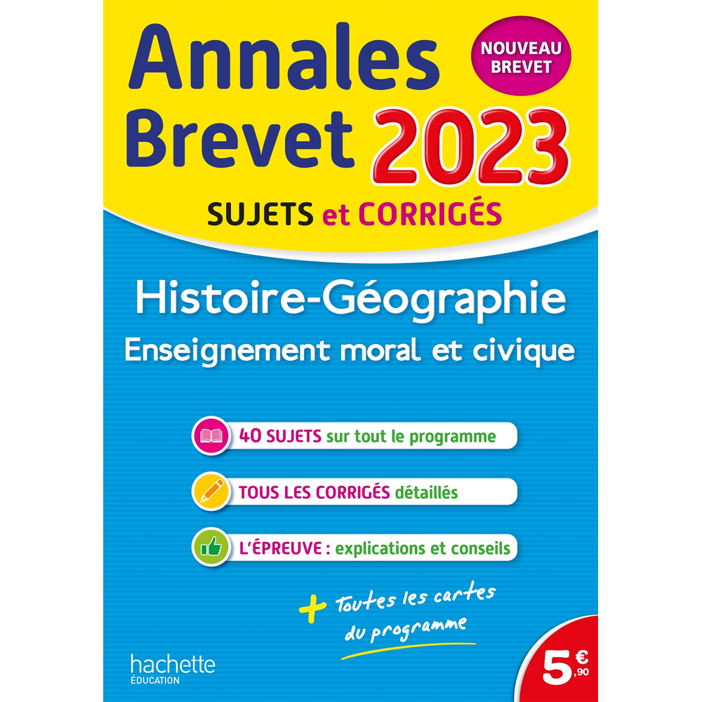 Annales BREVET 2023 - Histoire-géo-EMC (Broché)
