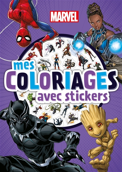 BLACK PANTHER - Mes coloriages avec stickers - MARVEL (Broché)
