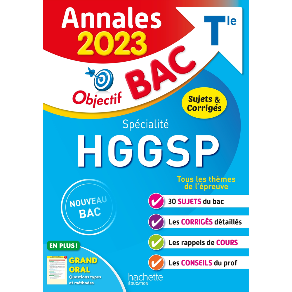 Annales Objectif BAC 2023 - Spécialité HGGSP (Broché)