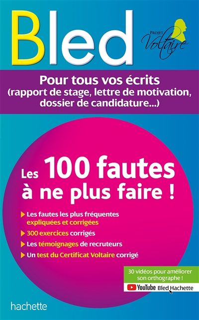 BLED Les 100 fautes que les recruteurs ne veulent plus voir (Certif Voltaire) (Broché)