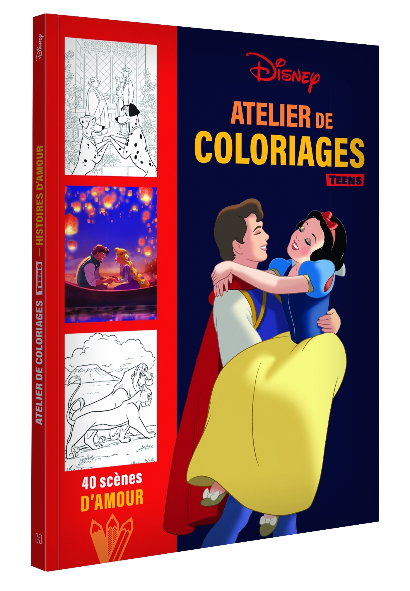 DISNEY TEENS - ATELIER DE COLORIAGES - Histoires d'amour (Broché)