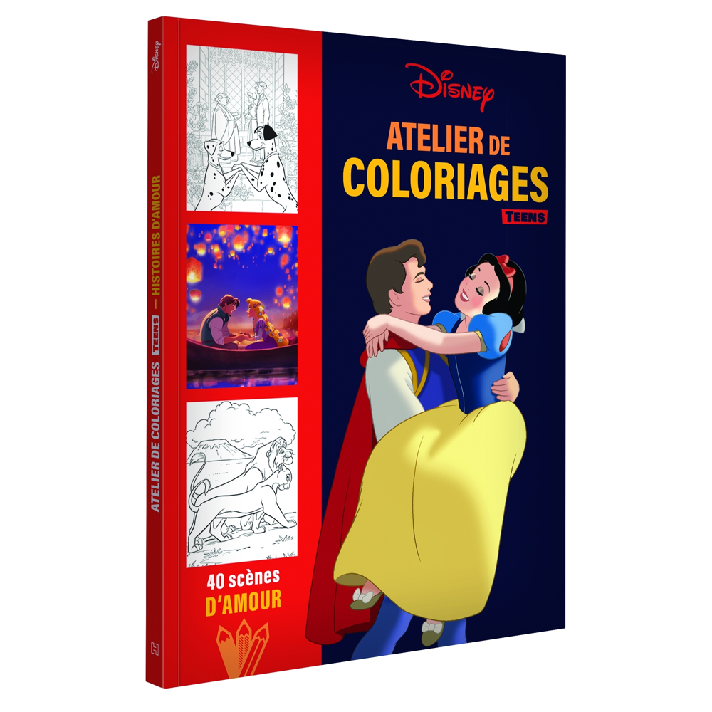 DISNEY TEENS - ATELIER DE COLORIAGES - Histoires d'amour (Broché)