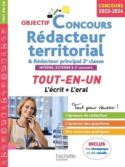 Objectif Concours Rédacteur territorial et rédacteur principal 2023 : externe, interne et 3e voie (B