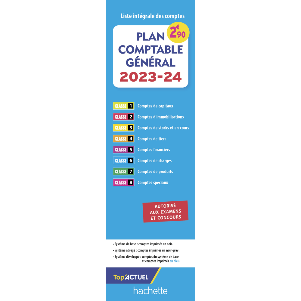 Plan comptable 2023 - 2024 (autorisé aux examens et concours) (Broché)