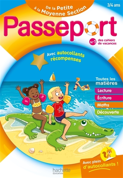 Passeport - De la Petite à la Moyenne Section 3/4 ans - Cahier de vacances 2023 (Broché)