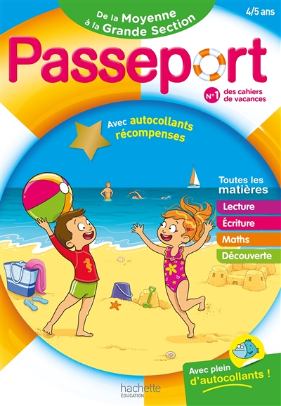 Passeport - De la Moyenne à la Grande Section 4/5 ans - Cahier de vacances 2023 (Broché)