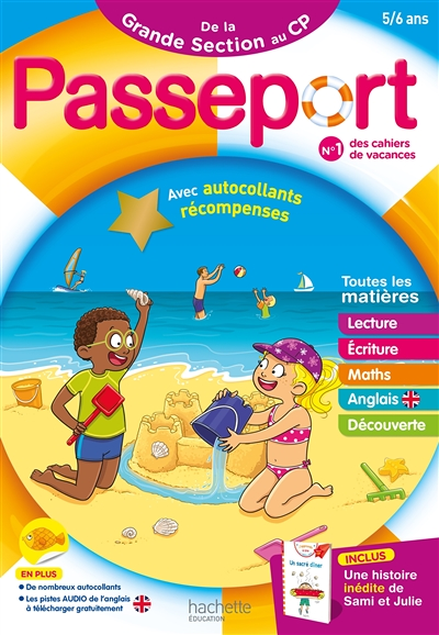 Passeport - De la Grande Section au CP 5/6 ans - Cahier de vacances 2023 (Broché)