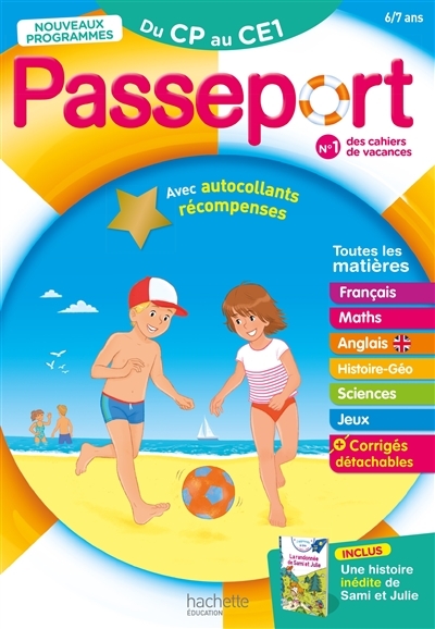 Passeport - Du CP au CE1 6/7 ans - Cahier de vacances 2023 (Broché)