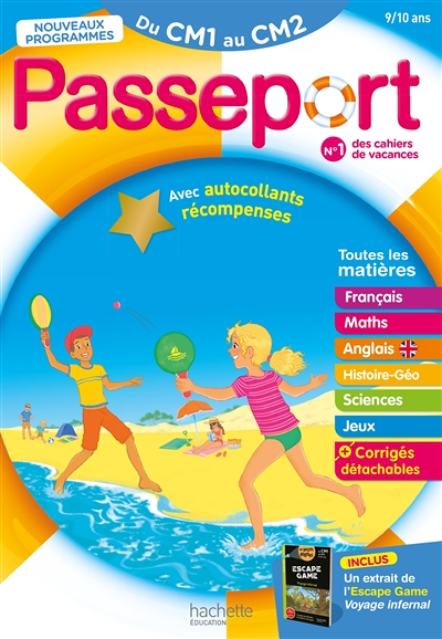 Passeport - Du CM1 au CM2 9/10 ans - Cahier de vacances 2023 (Broché)