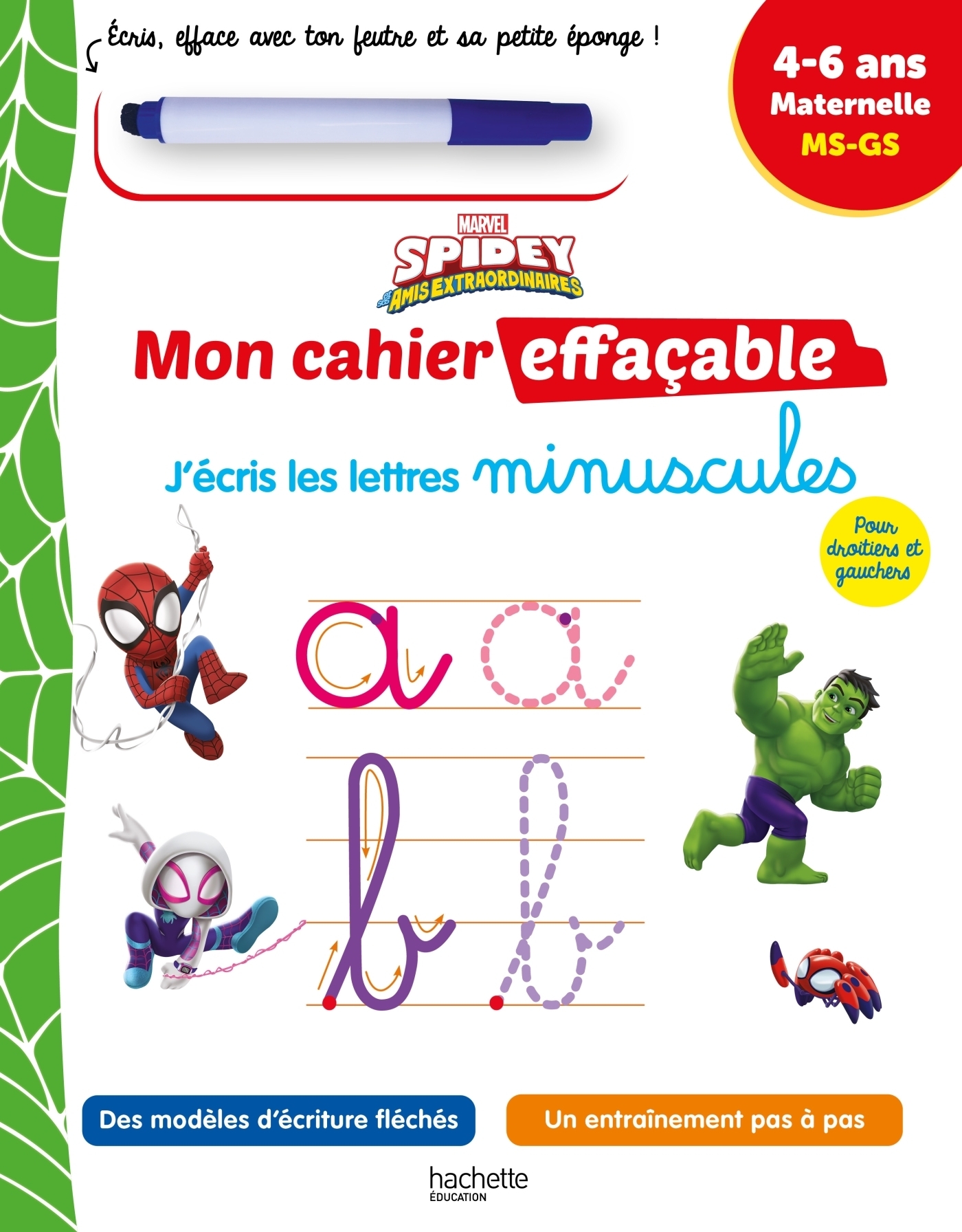 Disney - Spidey et ses amis extraordinaires  - Mon cahier effaçable - J'écris les minuscules (Carton