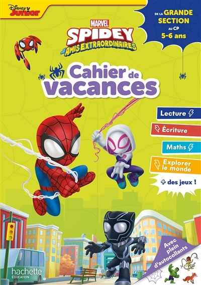 Spidey et ses amis extraordinaires - Cahier de vacances 2023, de la Grande section au CP (Broché)