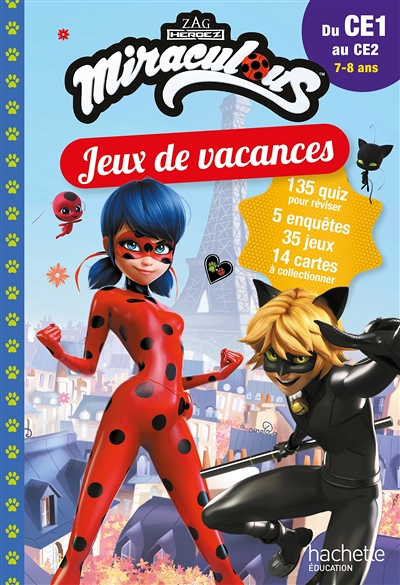 Miraculous - Jeux de vacances 2022 - Du CE1 au CE2 (Broché)