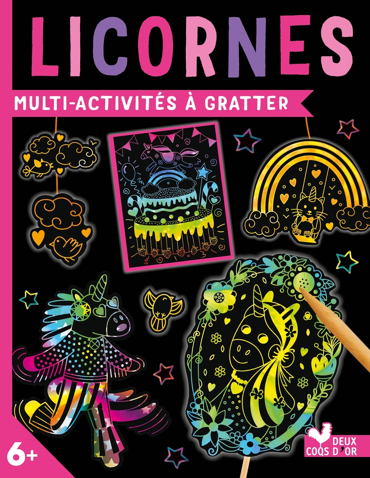 Multi-activités à gratter - Licornes (Pochette)