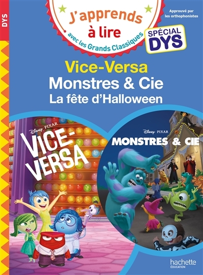 Disney Pixar - Spécial DYS (dyslexie) : Vice-Versa / Monstres et cie, la fête d'Halloween (Broché)