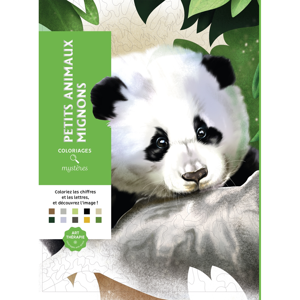 Coloriages mystères - Petits animaux mignons - Coloriez les chiffres et les lettres, et découvrez l'