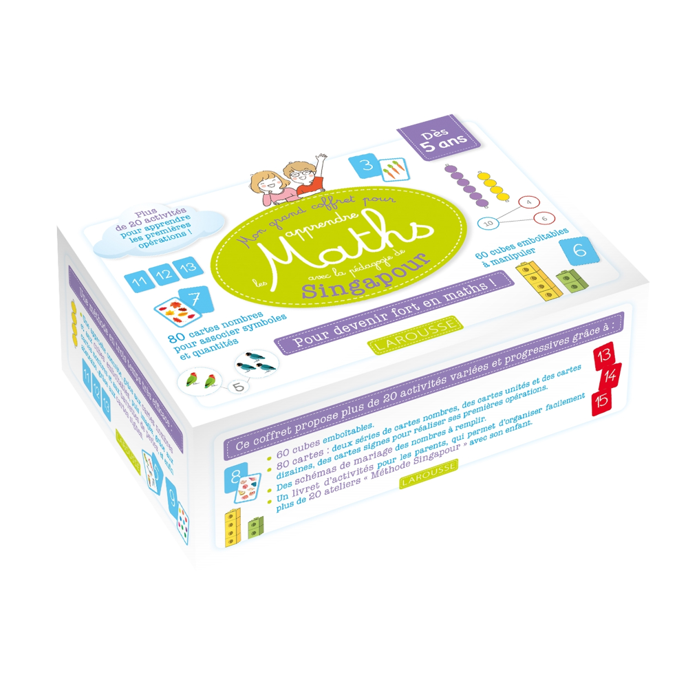 Mon coffret pour s'initier aux Maths avec la pédagogie de Singapour (Coffret)