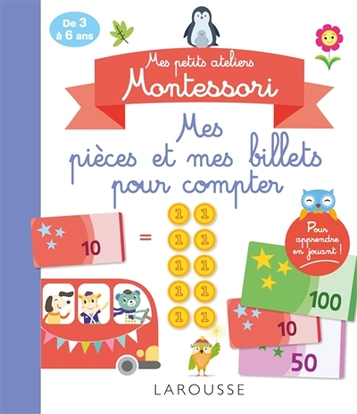 Mes petits ateliers Montessori Mes pièces et mes billets pour compter (Pochette)