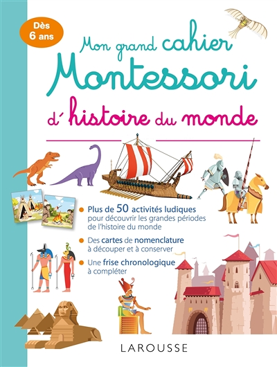 Mon grand cahier Montessori d'histoire du monde (Broché)