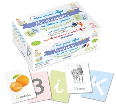 Mon grand coffret Montessori lettres rugueuses (Coffret)