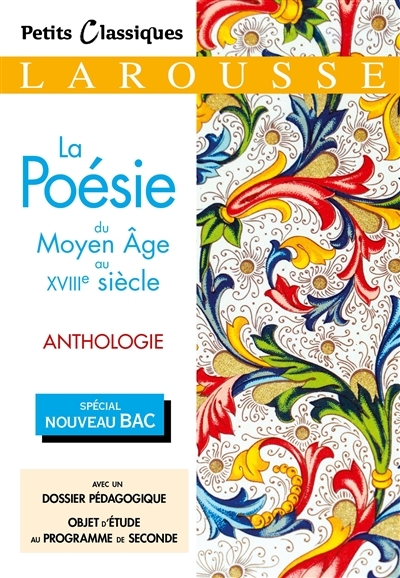 La Poésie du Moyen Âge au XVIIIème (Broché)