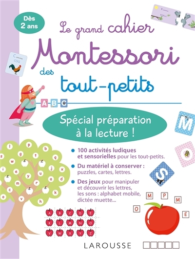 Mon grand cahier Montessori des tout-petits Spécial préparation à la lecture (Broché)