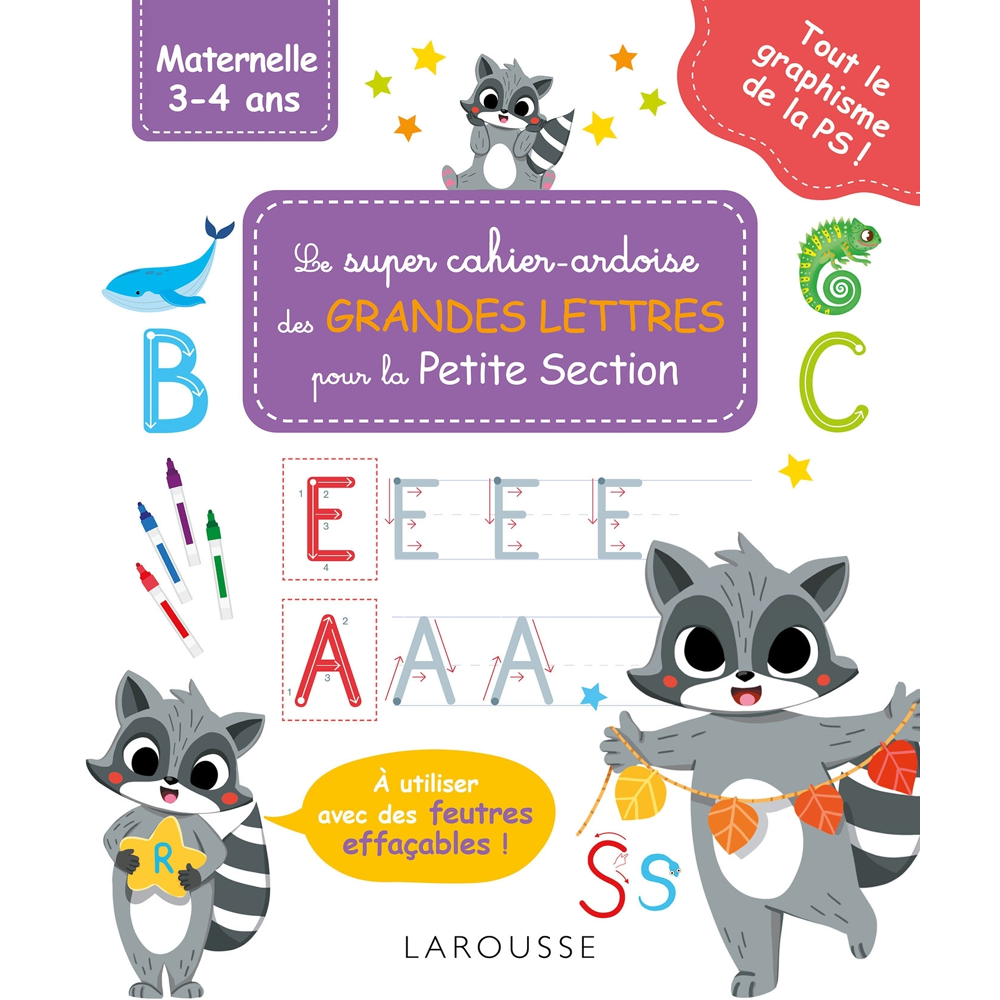 Mon super cahier ardoise PS Grandes lettres (Broché)