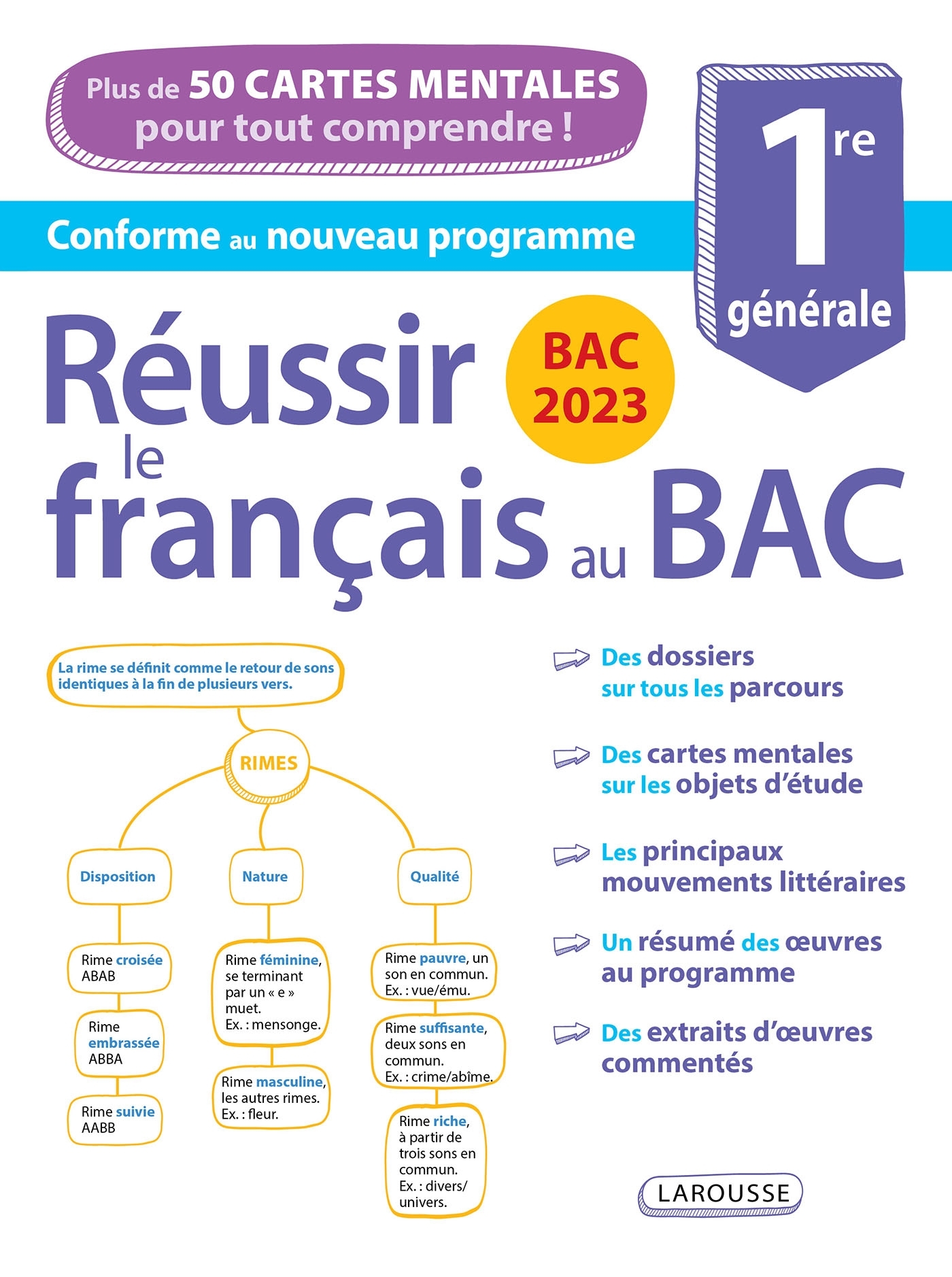 Bac 2023 - Réussir le français au bac, avec des cartes mentales (Broché)