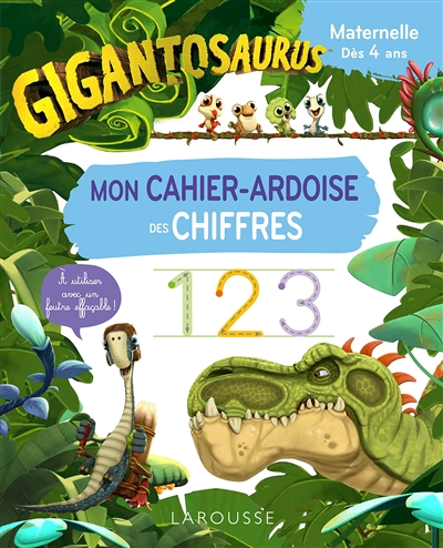 GIGANTOSAURUS Mon super cahier ardoise des CHIFFRES (Broché)