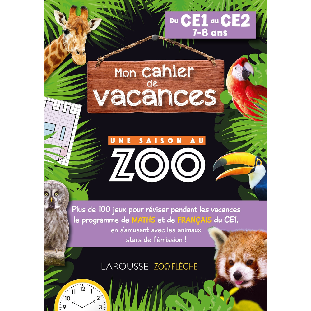 Cahier de vacances UNE SAISON AU ZOO CE1-CE2 (Broché)