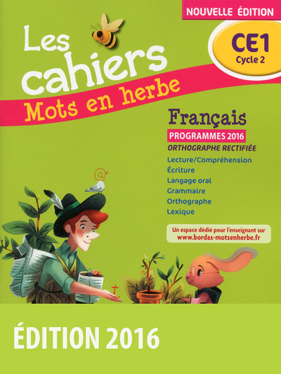 Mots en herbe Français CE1 2016 Cahier élève (Broché)