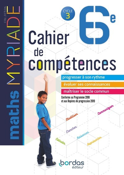 Myriade Maths 6e 2018 Cahier de compétences élève (Broché)