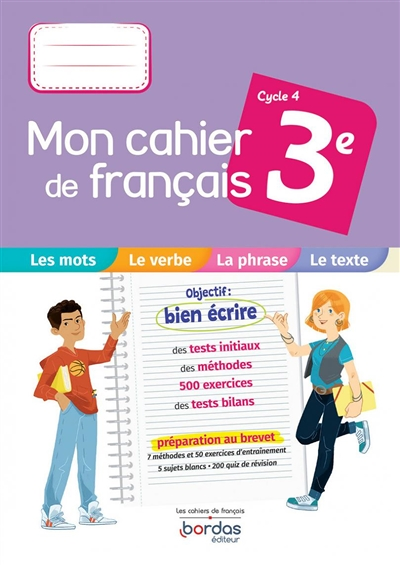 Mon cahier de français 3e 2022 Cahier de l'élève (Broché)