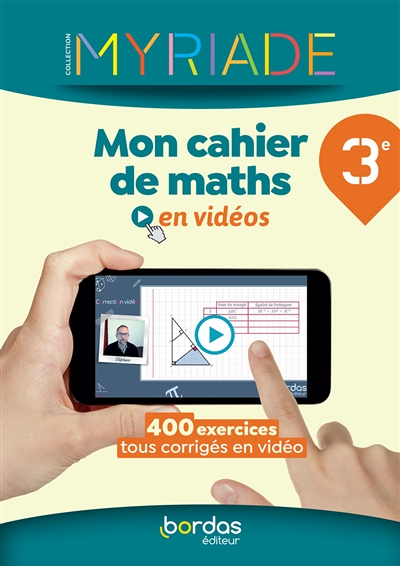 Myriade Maths 3e 2022 Mon cahier de maths en vidéos (Broché)
