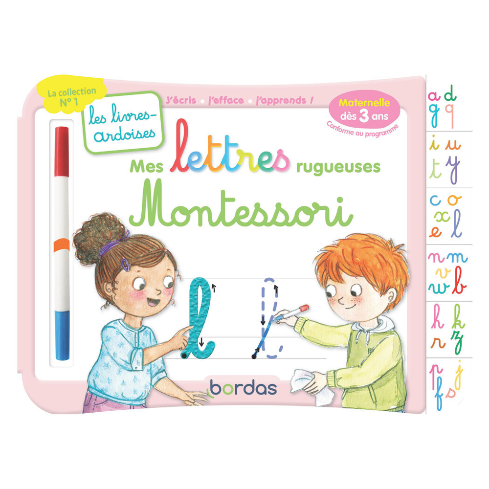 Les livres-ardoises - Mes lettres rugueuses Montessori (Blister)