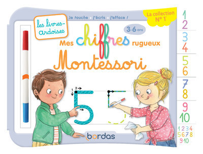 Les livres-ardoises - Mes chiffres rugueux Montessori (Blister)