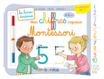 Les livres-ardoises - Mes chiffres rugueux Montessori (Blister)