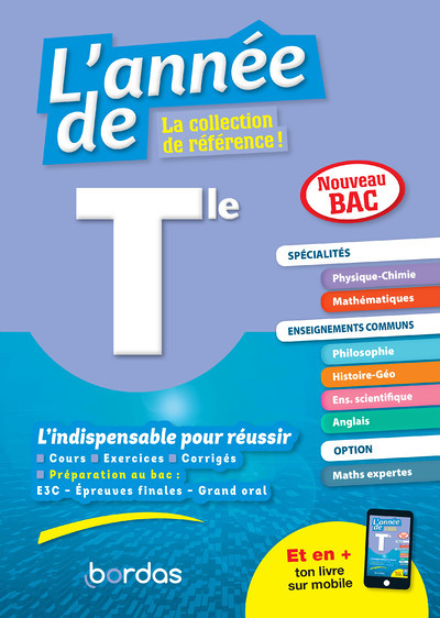 L'Année de Tle Spécialités Physique-Chimie + Maths (Broché)