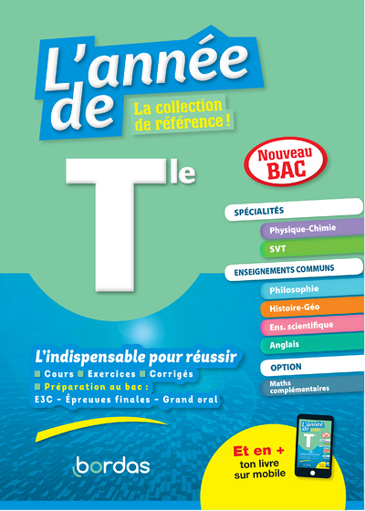 L'Année de Tle Spécialités Physique-Chimie + SVT (Broché)