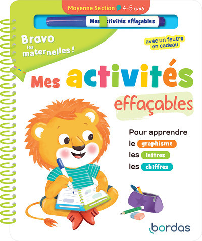 Bravo les maternelles - Mes activités effaçables - Moyenne section (Spirale)
