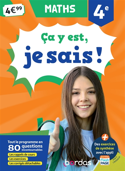 Ça y est, je sais ! Maths 4e (Broché)