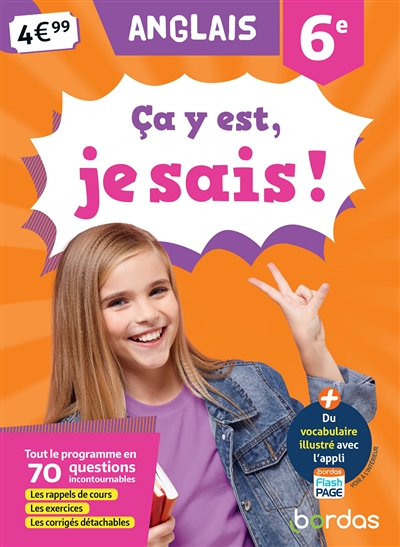 Ça y est, je sais ! Anglais 6e (Broché)