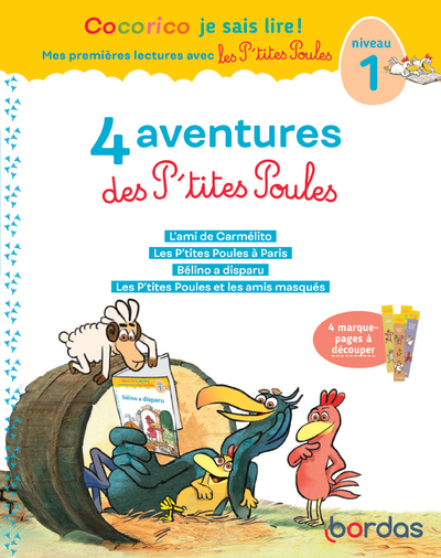 Cocorico Je sais lire! 1ères lectures avec les P'tites Poules-4 aventures des P'tites Poules Niv1 To