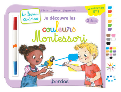 Les livres-ardoises - Je découvre les couleurs Montessori (Cartonné)