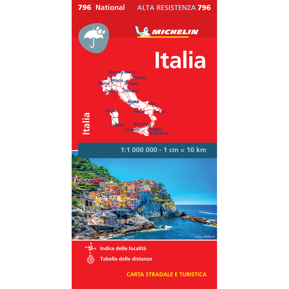 Carte Italie Indéchirable Michelin (Carte)