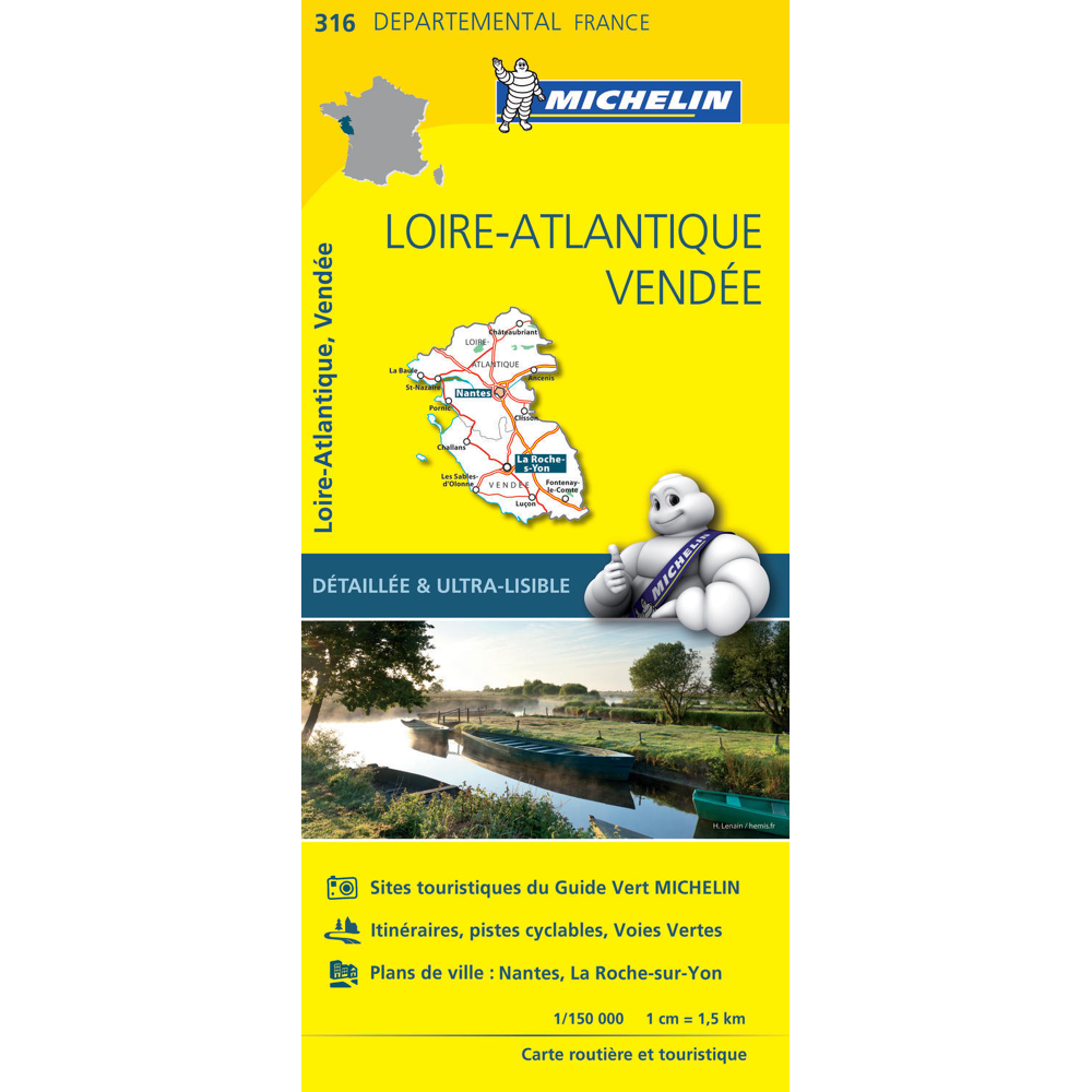 Carte Départemental Michelin Loire-Atlantique, Vendée (Carte)