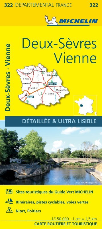 Carte Départemental Michelin Deux-Sèvres, Vienne (Carte)