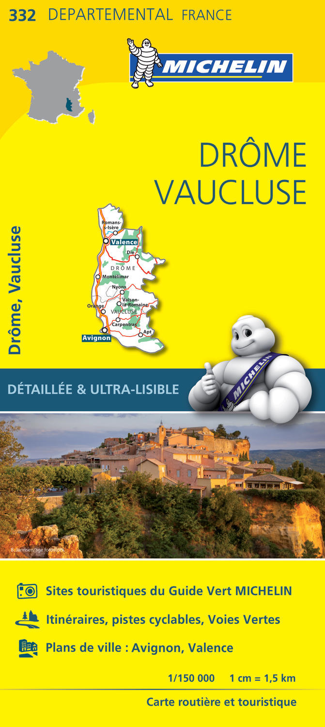 Carte Départemental Michelin Drôme, Vaucluse (Carte)