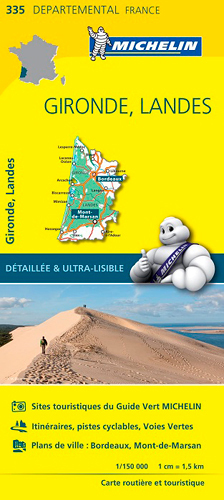 Carte Départemental Michelin Gironde, Landes (Carte)