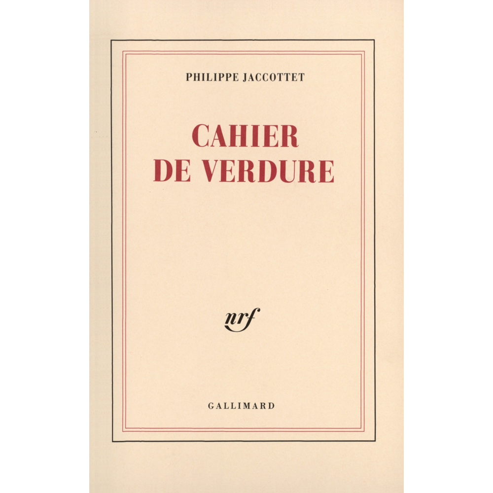Cahier de verdure (Grand format)