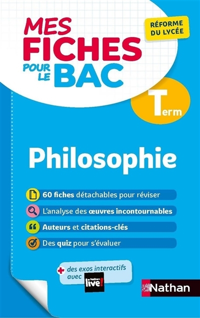Mes Fiches pour le BAC Philosophie Terminale (Poche)